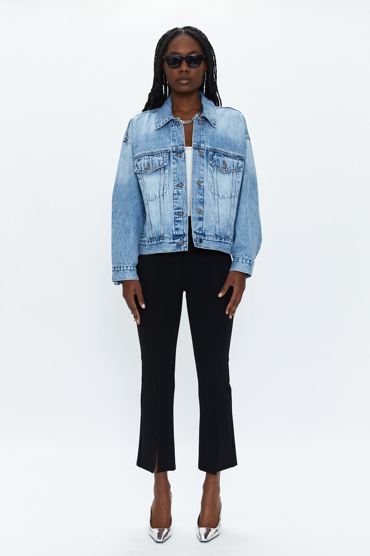 Margot Oversized Denim Jacket - Dover
            
              Sale